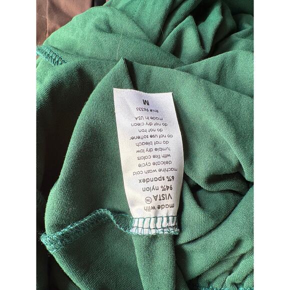 NWT Susana Monaco Green tuileries Ruched Draped Long Sleeve Maxi Dress Medium - Picture 9 of 10